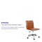 Flash Furniture Low Back Designer Armless Brown Ribbed Swivel Task Office Chair DS-512B-BR-GG - alternate 9